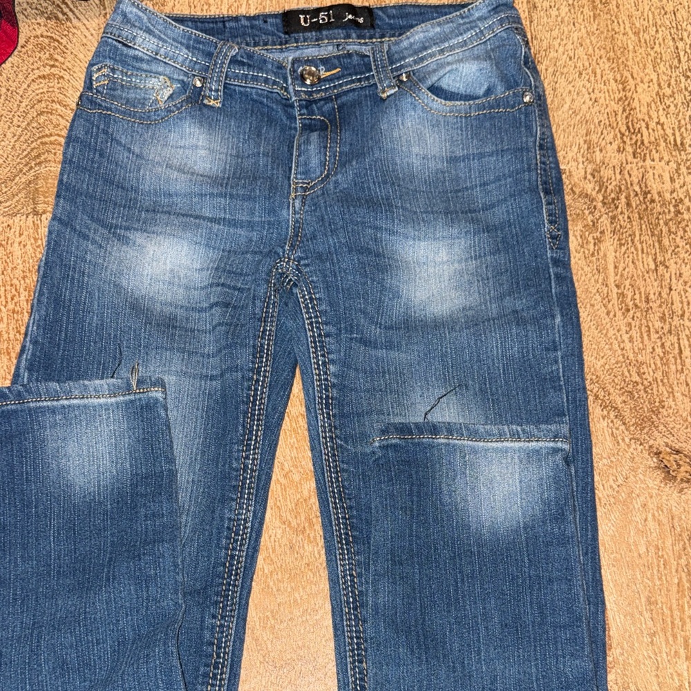 Big girl size 14 Blue skinny Jeans